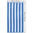 thumbnail image 6 of Utopia Towels 4 Pack Cabana Stripe Beach Towel, 30 by 60 Inches, Oversized 100% Ring Spun Cotton Pool Towels, Highly Absorbent Quick Dry Bath Towels for Beach, and Swim, Blue, 6 of 9