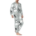 thumbnail image 3 of Bingfone Men'S Pajama Set 2 Piece Loungewear Pjs, Long Sleeve With Pajama Pants-African Animals, 3 of 9