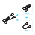 thumbnail image 4 of Uxcell 20pcs Brass Sewing Hooks and Eyes Closure 28mm Long Suitable for Bra Skirt Trousers Sewing DIY Craft Black, 4 of 6