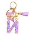 thumbnail image 3 of Iumwxz Today Discount Initial Letter Keychains for Women Tassel Purple Cute Car Keychain for Wallet Backpack Bag home decor christmas clearance outdoors indoor, 3 of 4