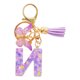 thumbnail image 3 of Carteras para las Mujeres Llavero de la Carta Inicial, Borla de las Señoras, Llavero de Coche Lindo Púrpura, Cartera, Mochila Mochila para las Mujeres, 3 of 4
