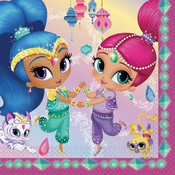 Shimmer and Shine Party Supplies - Lunch Napkins (16)