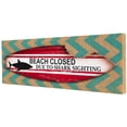 thumbnail image 4 of Northlight Chevron Burlap Beach Closed Shark Bite Surfboard Wall Sign -  8" x 23.75”, 4 of 9