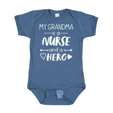 

Inktastic My Grandma is a Nurse and a Hero Gift Baby Boy or Baby Girl Bodysuit