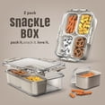 thumbnail image 6 of Cook With Color 2-Pack 4-Compartment Mini Snackle Box, Charcuterie and Snack Container, Divided Serving Tray with Lids, Dishwasher Safe, Taupe, 6 of 10