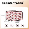 thumbnail image 5 of Honeii Strawberry Print 4 slice Toaster Cover, Two Slice Toaster Dust-proof Cover For Kitchen Small Appliance and Fingerprint Protection, 5 of 7