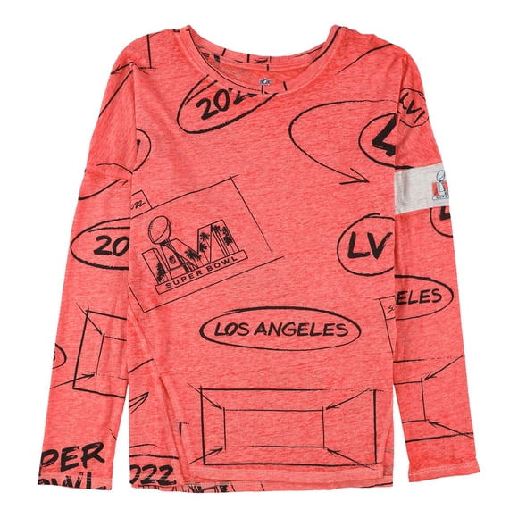 Camiseta con gráfico Super Bowl LVI de la NFL para niñas, rojo, XL (18)