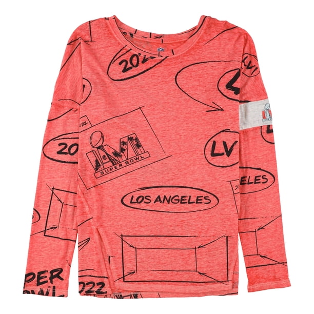 Camiseta gráfica Super Bowl LVI de la NFL para niñas, rojo, S (8)