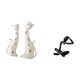 thumbnail image 5 of Escultura De Gato Pensante, Moderna Y Abstracta, Estatua De Pareja De Animales, Regalo De Boda único, Adorno De Mesa Para Comedor O Estantería, 5 of 8