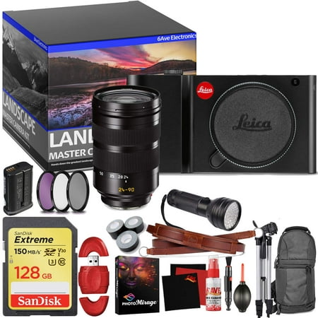 Leica TL Mirrorless Digital Camera (Black) Master Landscape Photographer Kit Mem