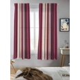thumbnail image 5 of Rose Red Purple Stripes Curtains 72 Inch Length,Sheer Curtains for Bedroom Living Room Window Farmhouse Colorful Abstract Lines Rod Pocket Drapes Kitchen Curtains Small Half Window 52"x72" 2 Panels, 5 of 6