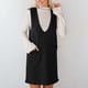 thumbnail image 3 of Vestido tipo chaleco de mujer: cuello en V, sin mangas, jersey de punto, bolsillos, elástico, adecuado para otoño/invierno, varias tallas., 3 of 8