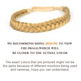 thumbnail image 4 of DIGUAN 2 Strands Synthetic Hair Braided Headband Classic Chunky Plaited Braids Elastic Stretch Hairpiece Women Girl (Honey Blonde), 4 of 4