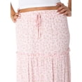 thumbnail image 4 of Celebrity Pink Women's and Women's Plus Floral Print Tiered Maxi Skirt, Sizes XS-4X, 4 of 6