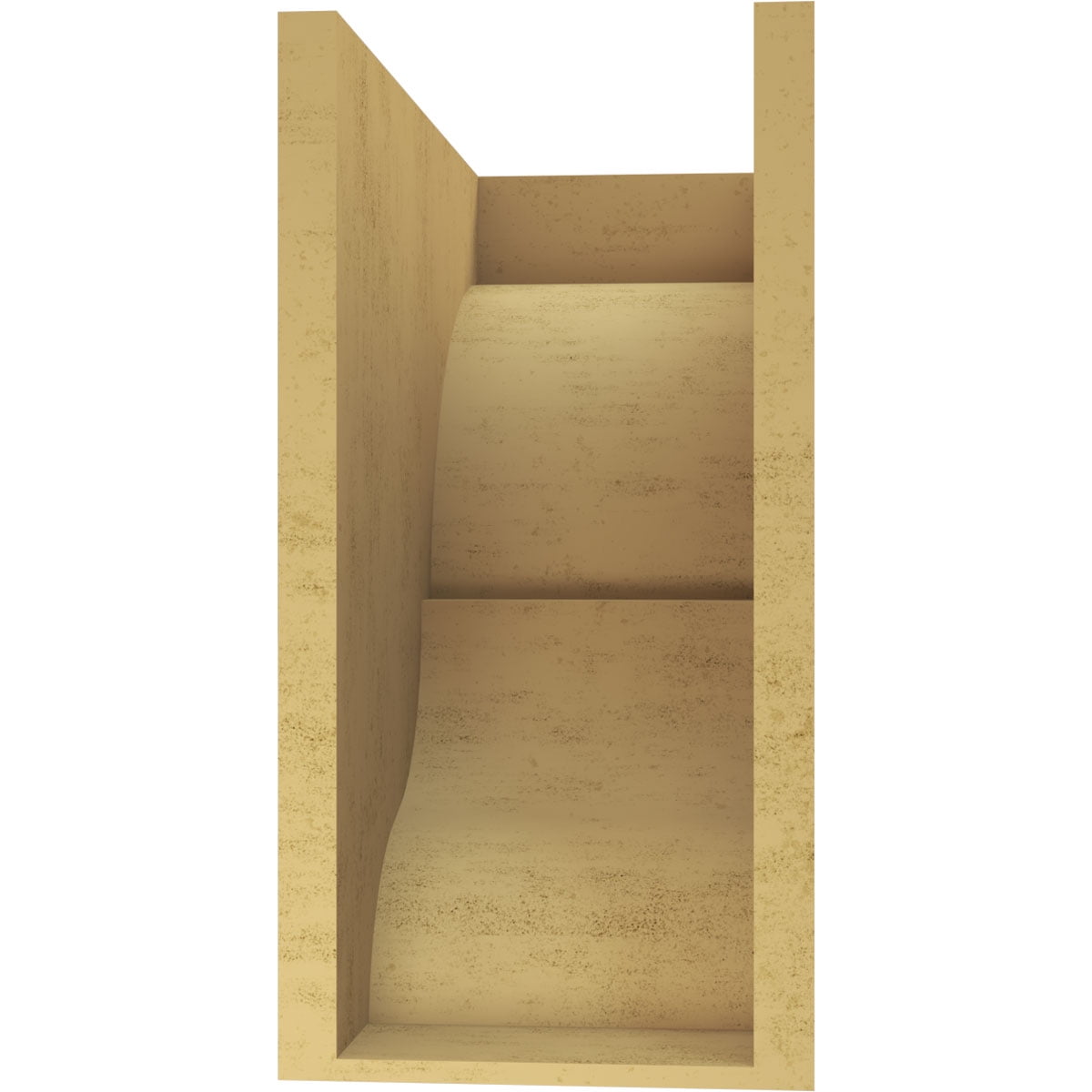 9"W x 18"D x 18"H Classic Asheboro Rough Cedar Woodgrain TimberThane Corbel, Primed Tan