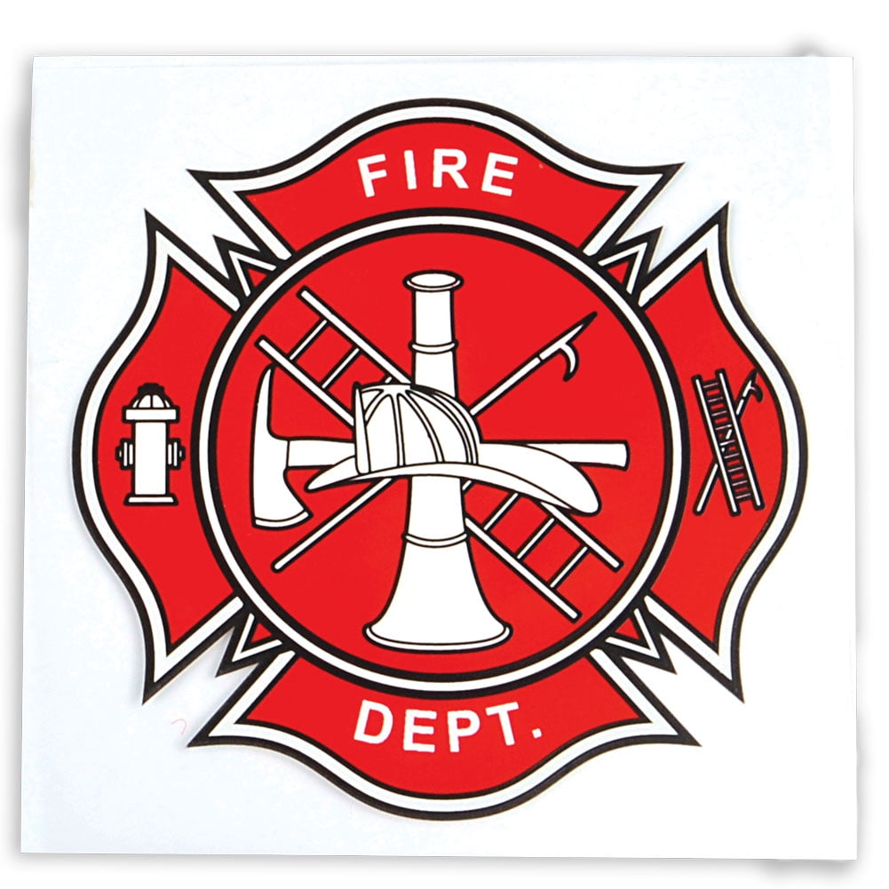 3.5" x 3.5" Fire Department Logo Outside Window Decal