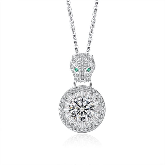 Moissanite Necklace for Women 1CT D Color VVS1 Moissanite Pendant Necklace 925 Sterling Silver Chain Necklace Jewelry