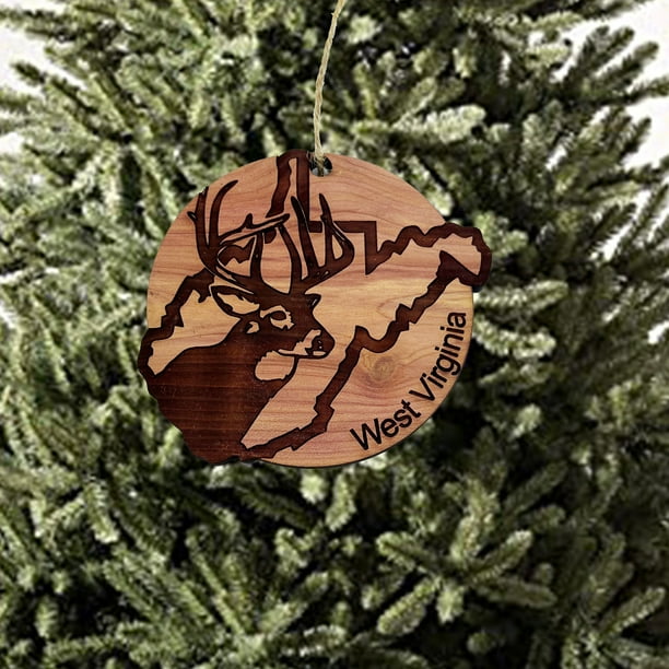 West Virgina Deer Hunter - Cedar Ornament West Virgina Deer Hunter - Cedar Ornament