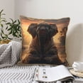 thumbnail image 6 of Susaid Lake Meditating Elephant Print Velvet Throw Pillow Covers Home Art Deco Pillowcase Square Pillow Case Cushion Cover for Bed Sofa Living Room Car Indoor and Outdoor-18"x18", 6 of 8