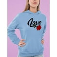 thumbnail image 2 of Love With Rose Hoodie Women -Image by Shutterstock, Female 5X-Large, 2 of 4