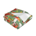 thumbnail image 3 of XMXT Throw Blanket, Autumn Mushroom Squirrel Machine Washable Blankets for Sofa, 50 x 40 inches, 3 of 9