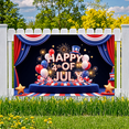 thumbnail image 5 of Firework Design Independence Day Celebration Banner Decorative Balloons Patriotic Theme Stars and Stripes Happy Fourth of July for Outdoor Party National Holiday Event Festive Gathering, 5 of 7