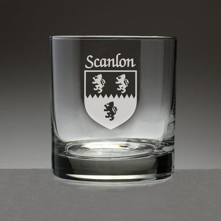 

Scanlon Irish Coat of Arms Tumbler Glasses - Set of 4 (Sand Etched)