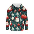 thumbnail image 4 of Sudadera con capucha para hombre, informal, con cordón, estampado navideño, deportiva, blusa de poliéster, 4 of 4