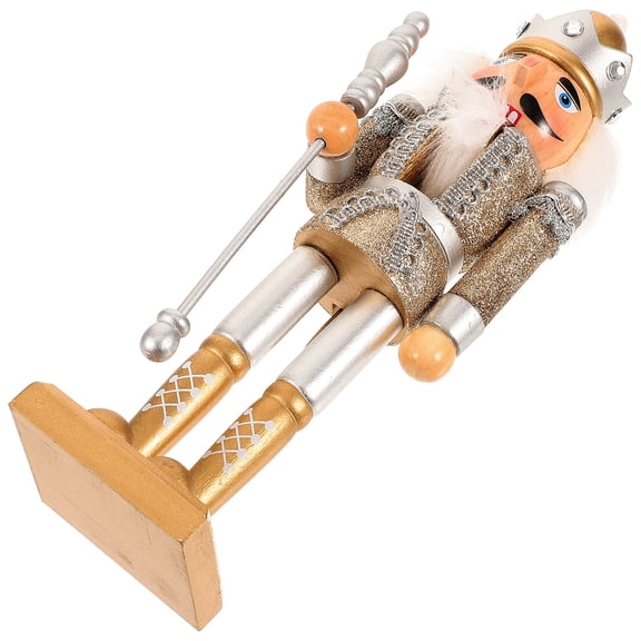 OATIPHO Ornamental Nutcracker Figure Nutcracker Ornament Wood Drum Toy Restaurant Decor 1Set