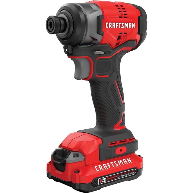CRAFTSMAN V20 Cordless Impact Driver Kit, 1/4 inch, Battery and Charger