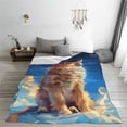 thumbnail image 5 of Bingfone Starry Sky Cloud Dog Print Flannel Fleece Blanket Throw Blanket for Bed,Sofa,Couch,Travel,Camping(80"x60" ), 5 of 8