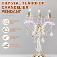 thumbnail image 2 of Uxcell 6-Pack Crystal Raindrop Prisms, 78mm Replacement Chandelier Teardrop Icicle Drops Hanging Pendant for Lamp [Purple], 2 of 6