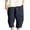Navy, variant on Men's Hemp Blend Drawstring Cropped Harem Pants, Loose Casual 7/8 Trousers with Pockets M-5XL