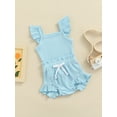 thumbnail image 3 of Kiapeise Infant Girl Summer Tank Tops Shorts Sets Ribbed Knit Vest Shorts Outfits, 3 of 9