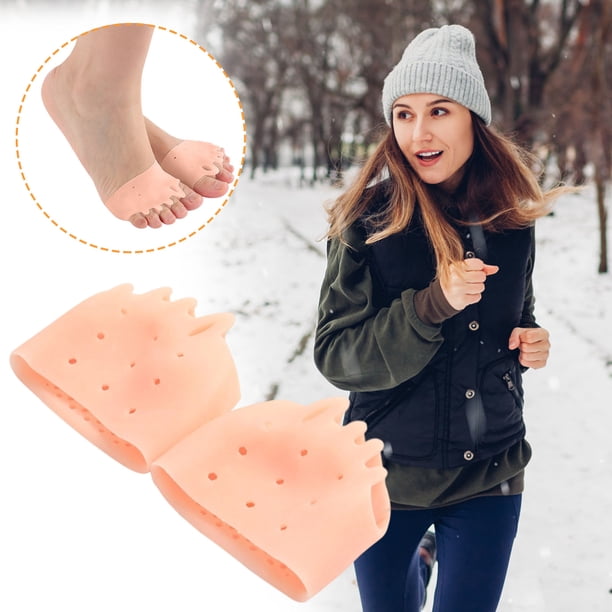 Ortesis de pie para hallux valgus con almohadillas delanteras Polypedic superpuestas y separador de dedos