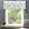 thumbnail image 4 of Spring Floral Valances for Windows Watercolor Blue Green Yellow Poppy Rod Pocket Curtain Valance Window Treatment Short Curtains for Kitchen Living Room, 58"x16", 4 of 9