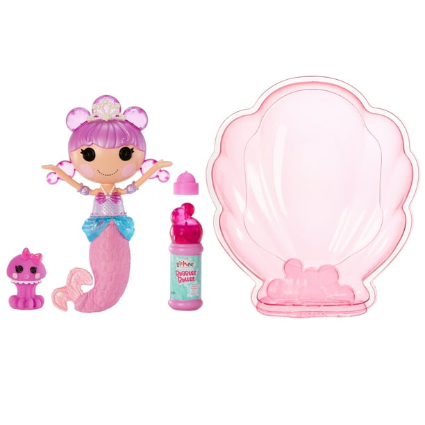 Lalaloopsy Bubbly Mermaid Doll Ocean Seabreeze With Pet Jellyfish Made For Water Play Doll S Hair Makes Bubbles And Pet Squirts Water With Shell Tub For Water Play Anywhere Bubbles Solution