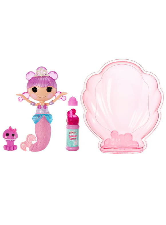 Lalaloopsy Bubbly Mermaid Doll - Ocean Seabreeze with Pet Jellyfish, made for water play - doll's hair makes Bubbles and Pet squirts water, with shell tub for water play anywhere, bubbles solution