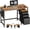 Rustic Brown+black, variant on Small Desk with 3 Drawers and Side Storage Pocket, Space‑Saving Computer Writing Table for Home Office – Brown+black