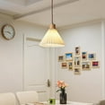 thumbnail image 6 of Nordic Pleated Bedside Chandelier Household Bedroom Dining Room Table Pendant Lamp Modern Lighting Fixtures,31cm, 6 of 9