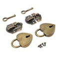 thumbnail image 1 of 2 Sets Heart Candlock De aleación De Zinc HASP Solución De Seguridad Completa, Caja De Madera De Uso Versátil Candado, 1 of 7