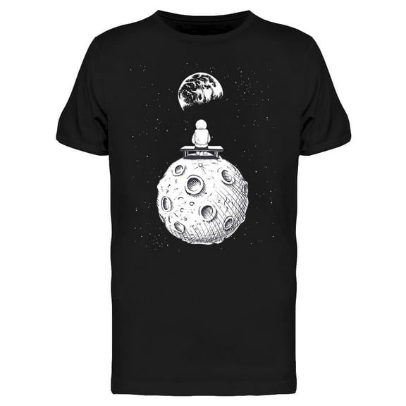 Astronaut Watching The Earth T-Shirt Men -Image by Shutterstock, Male Small