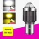 thumbnail image 2 of 1 bombilla LED BA20d para faro de motocicleta, luz alta y baja, 3000K 6000K, accesorios para scooter ATV, lente condensadora, luz antiniebla (Modelo: blanco y amarillo), 2 of 5