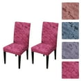 thumbnail image 1 of Zootealy 2 Pcs Housse de Chaise Imprimée en Soie de Lait Douce Protecteur de Siège Extensible Anti-Poussière Rouge Pastèque, 1 of 8