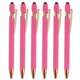 thumbnail image 1 of Bolígrafo Uxcell con Punta de Estilógrafo, Tinta Negra 1.0mm, Estilo de Bolígrafo 2, Rojo Rosa, Paquete de 6, 1 of 6