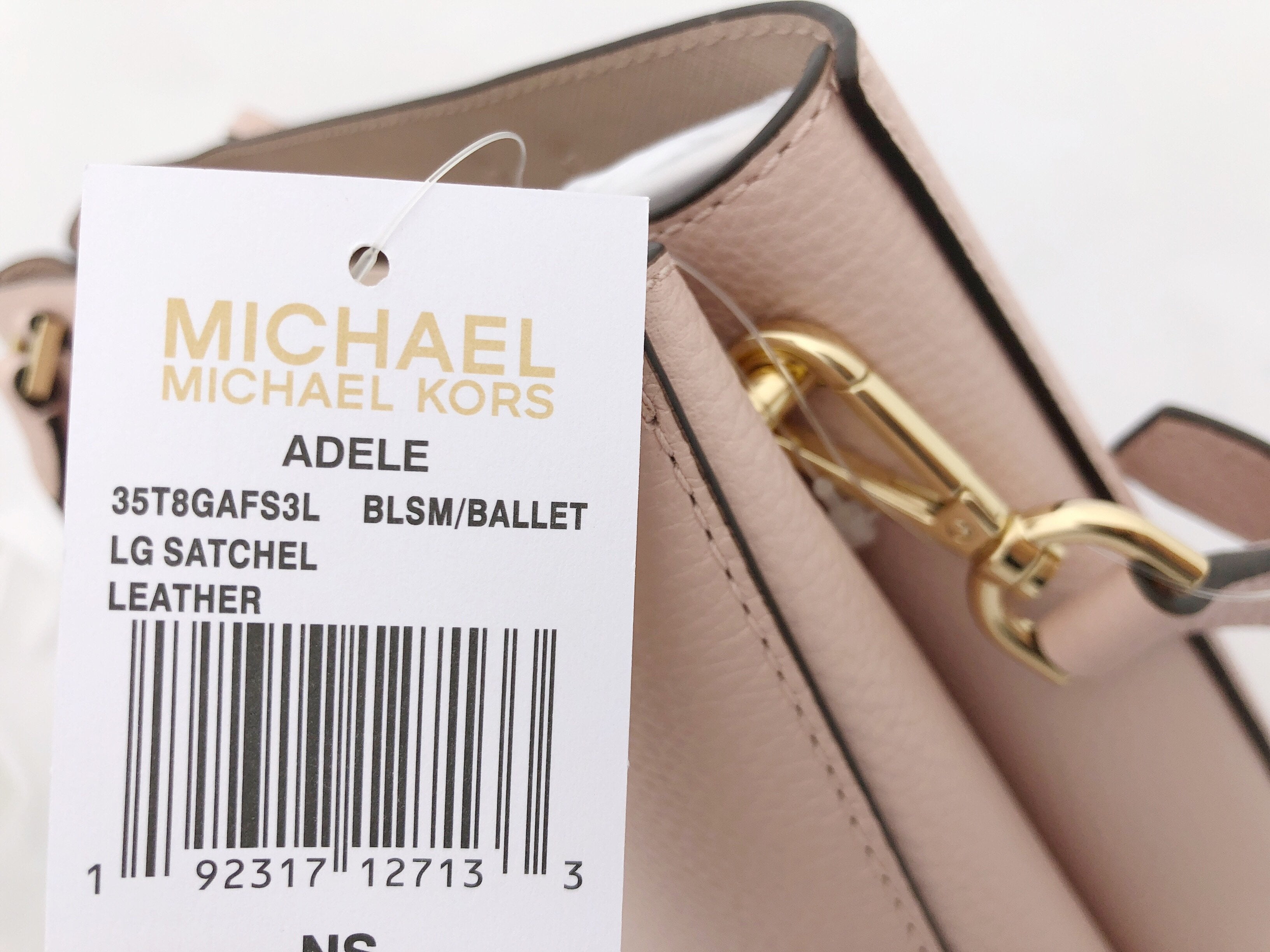 Michael Kors Adele MD Leather Messenger Bag Blossom/Ballet (35T8GAFM2L –  Rafaelos