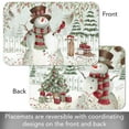 thumbnail image 5 of CounterArt "Brown Hat Snowman" 4-Pack Reversible Plastic Tabletop Placemat, 5 of 8