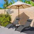 thumbnail image 4 of TLSUNNY 3-Piece Aluminum Chaise Lounge Set with Side Table, Adjustable Backrest & Removable Headrest for Poolside, Patio, Garden, Beach, 4 of 9