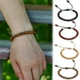 thumbnail image 3 of Dress Choice Adjustable Bracelets,Wooden Beaded Adjustable Braided Rope Gemstone Bracelets,Essential Oil Diffuser Yoga Beaded Bangle Healing Energy Cuff for Men,Women, 3 of 8