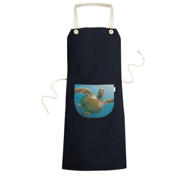 Ocean Blue Water Turtle Science Nature Picture Apron Bib Sarong Cooking Baking Kitchen Pocket Pinafore